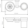 Стакан с мыльницей WasserKRAFT Lippe K-6526