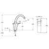 Смеситель для кухни с фильтром Jacob Delafon Carafe E18865-CP хром