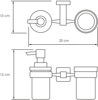 Стакан с дозатором WasserKRAFT Lippe K-6589