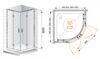Душевой уголок Cezares BERGAMO-W-R-2-100-ARCO-C-Cr